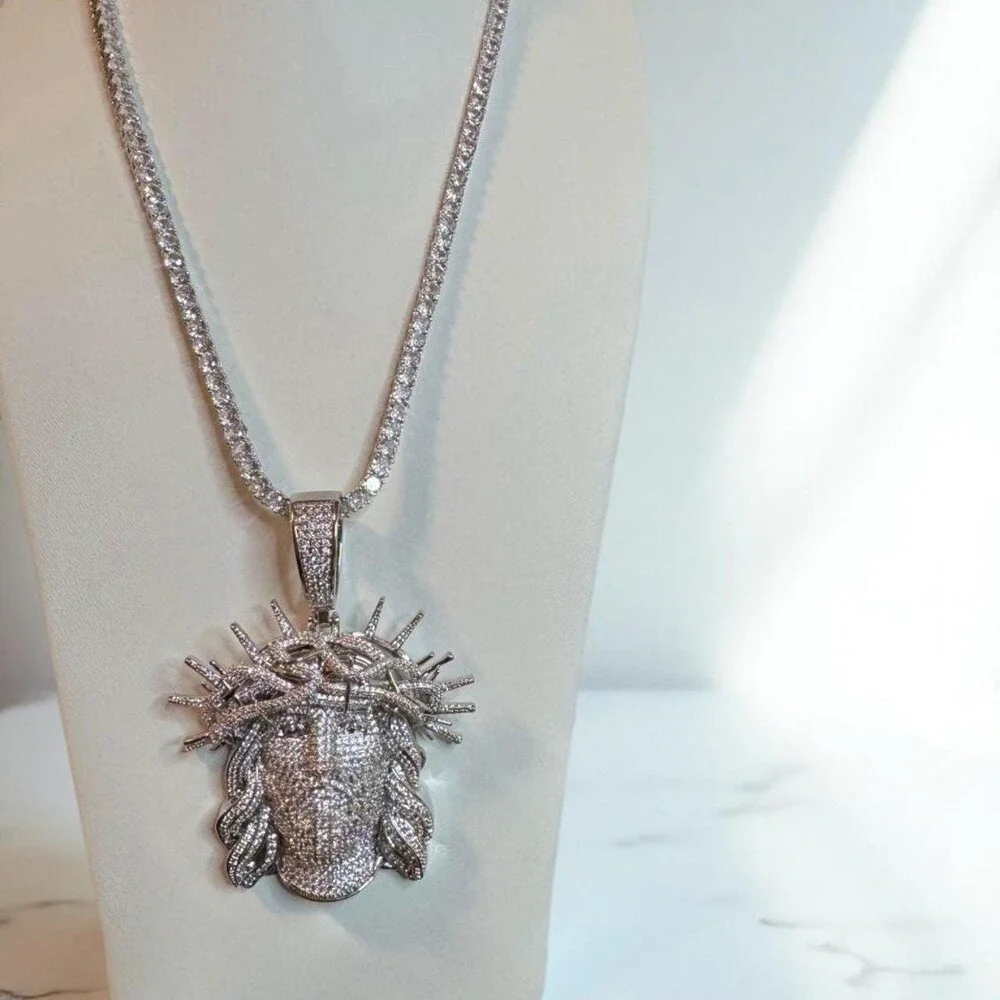 Title Iced Out Jesus Pendant Fd 4 D